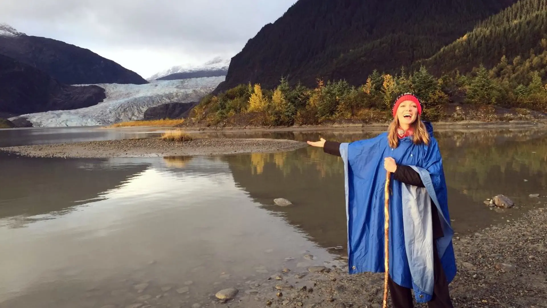 Molly Bombonato at Mendenhall Glacier in Juno, Alaska