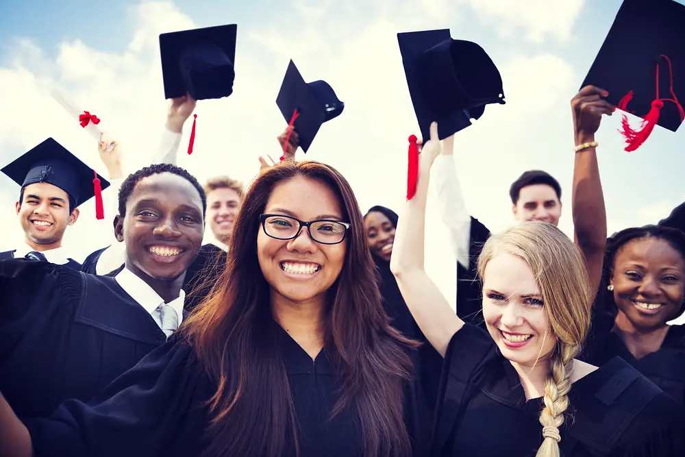 cheering graduates