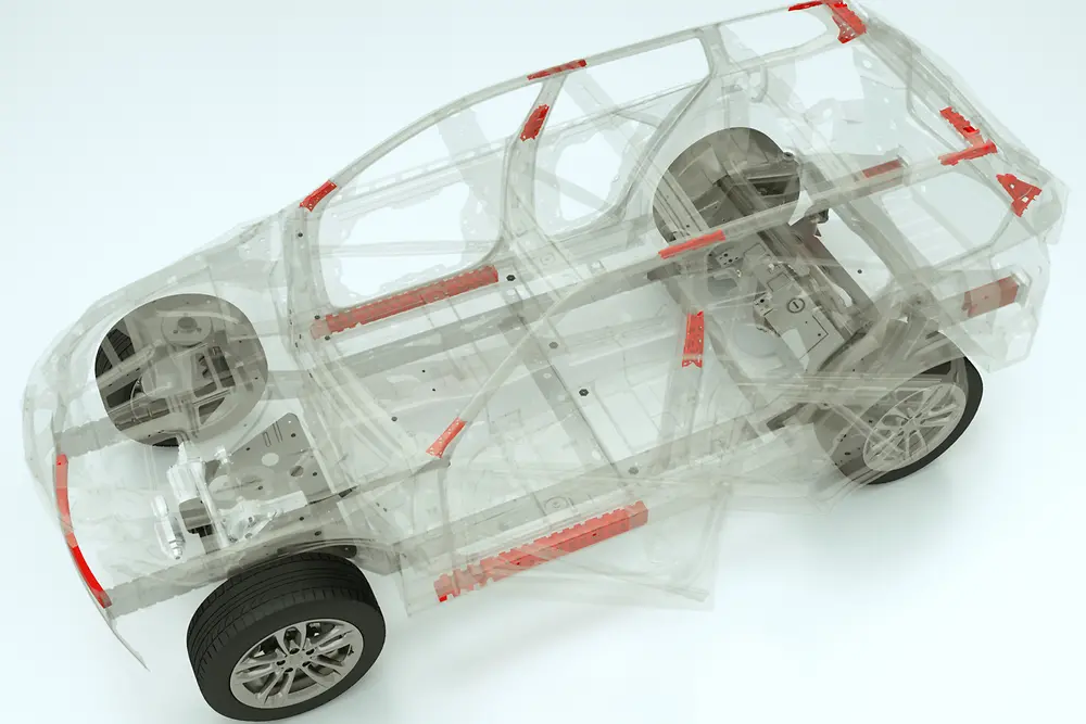 Transparent shell of car body