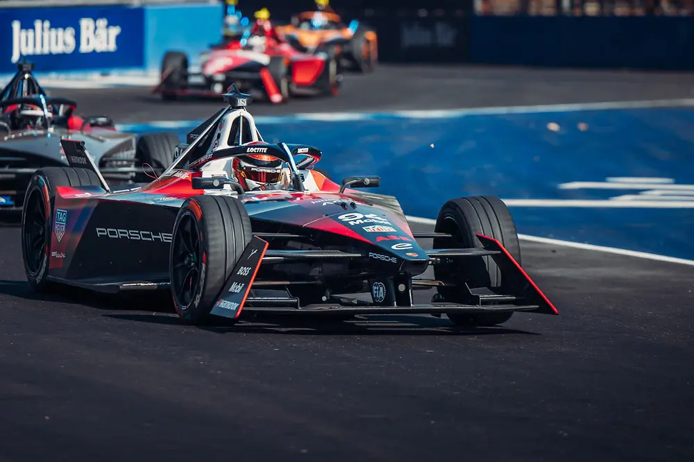 Porsche race car at Formula E