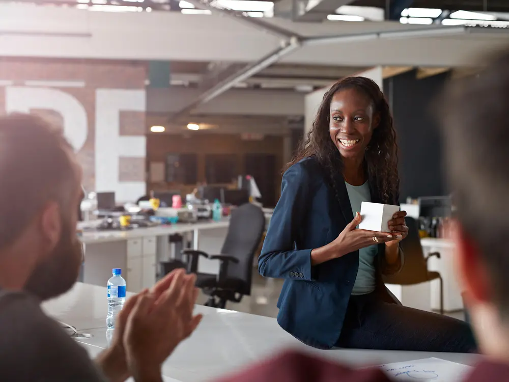 Woman leading a meeting