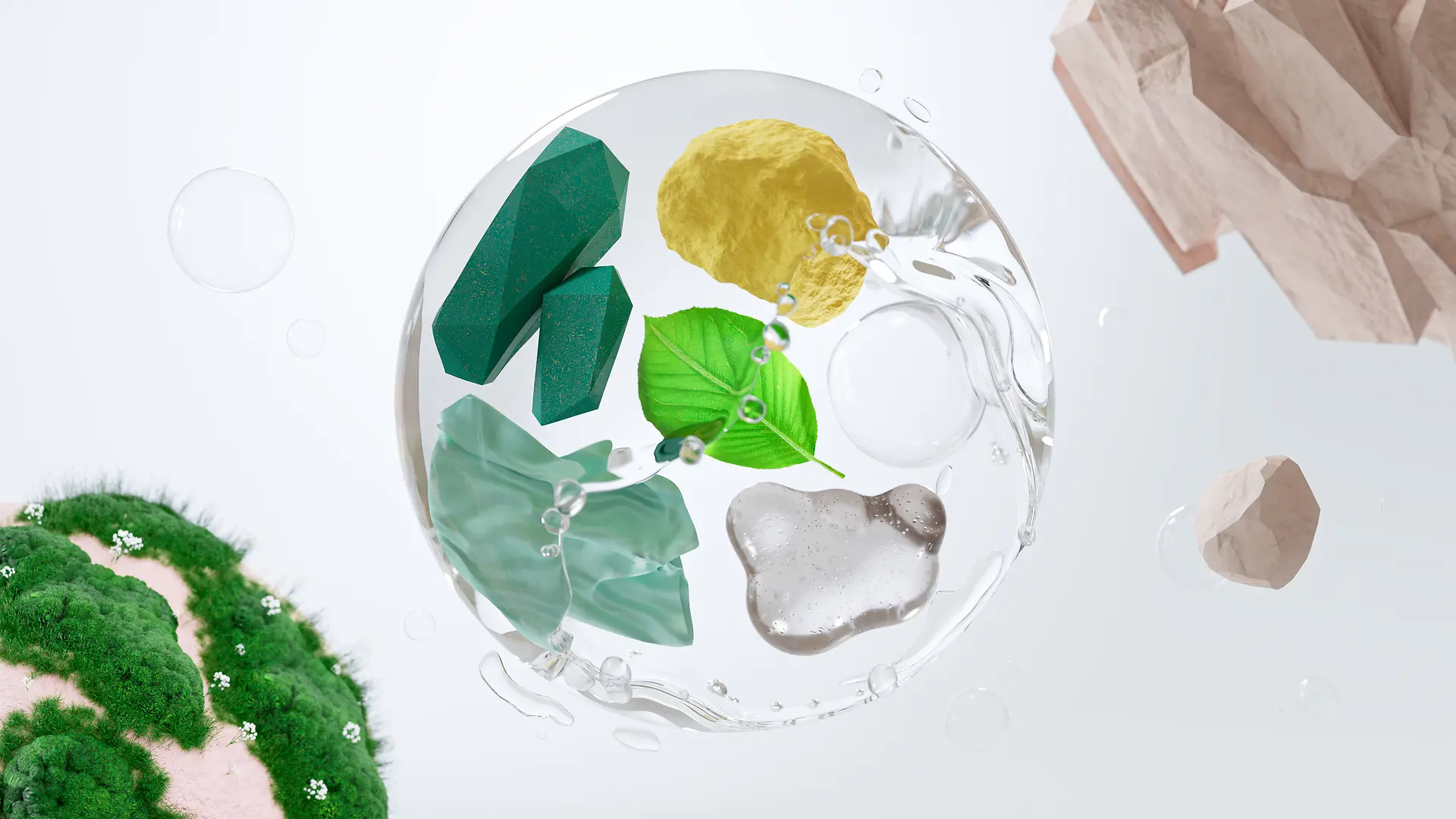 A computer-generated image symbolizing Henkel's sustainability ambitions.